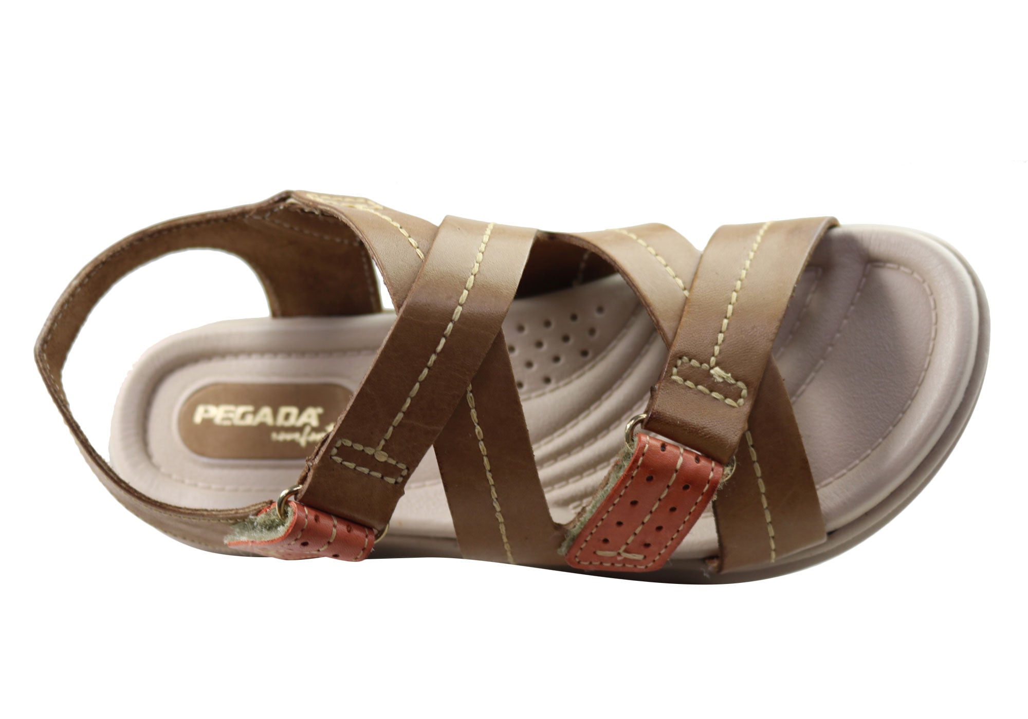 Pegada Sien Women's Comfortable Leather Sandals - Handmade in Brazil - Perfect for Summer, Beach & Casual Outings