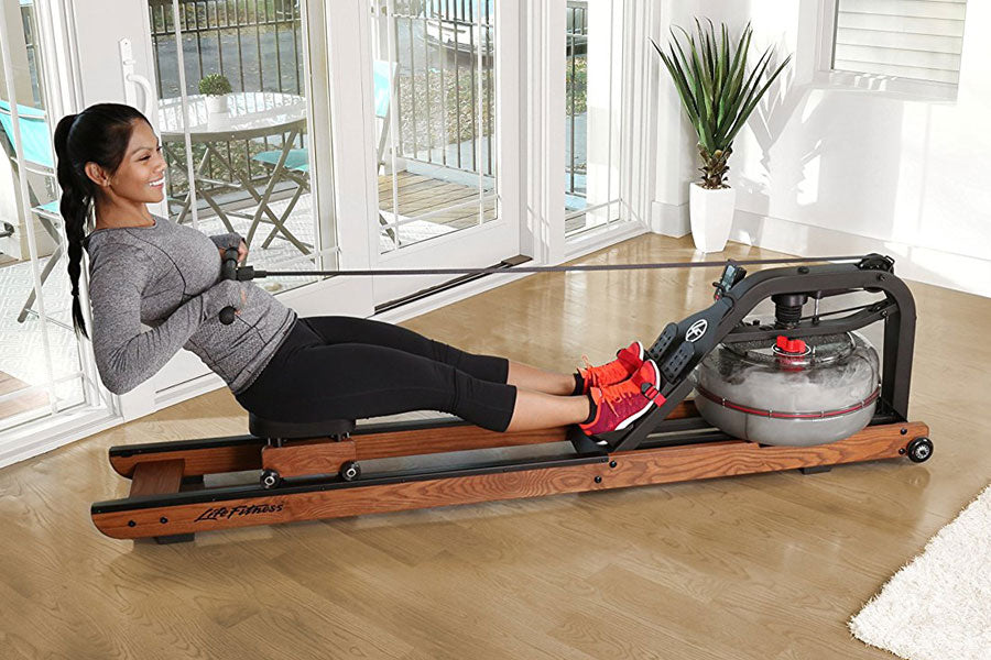 Life Fitness HX Row Trainer Water Rower - Premium Home Gym Equipment for Full-Body Workout | Perfect for Cardio Training, Strength Building & Indoor Rowing Exercises