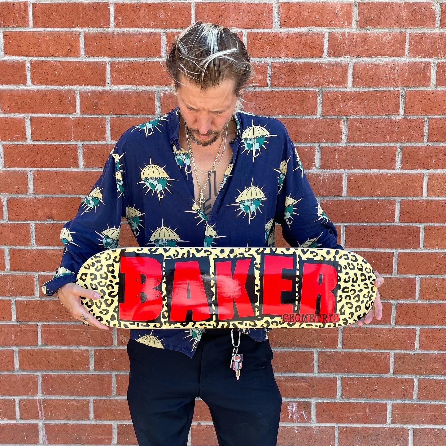 Geometric X Baker Cheetah Skateboard Deck (8.0