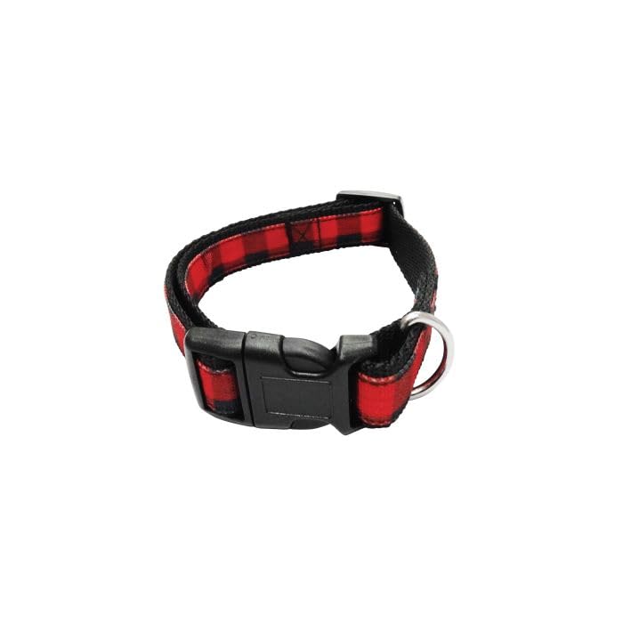Red Buffalo Check Cat Collar - Adjustable & Reflective Pet Collar for Safety | Perfect for Indoor & Outdoor Adventures