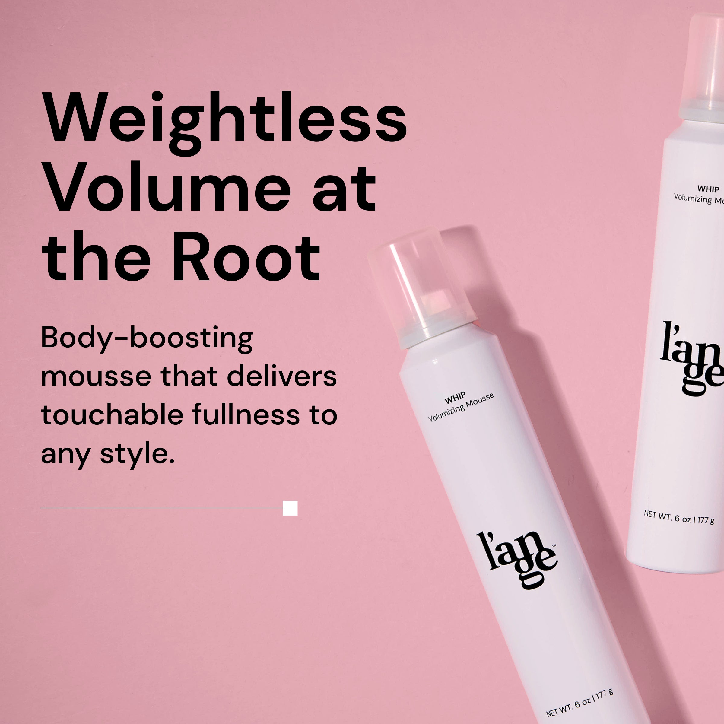 Whip Volumizing Mousse for Hair - Lightweight Styling Foam for Bigger, Fuller Hair - Perfect for Daily Use & Special Occasions
