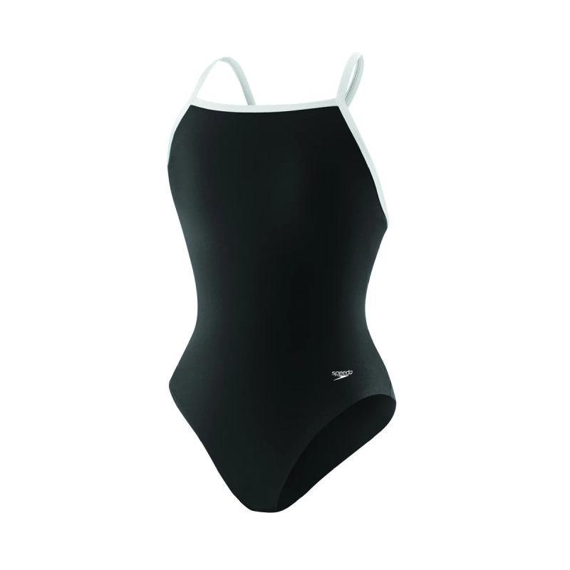 Speedo Solid Flyback One Piece Swimsuit for Women - High Performance Training & Competition Swimwear - Perfect for Lap Swimming, Water Aerobics & Pool Workouts