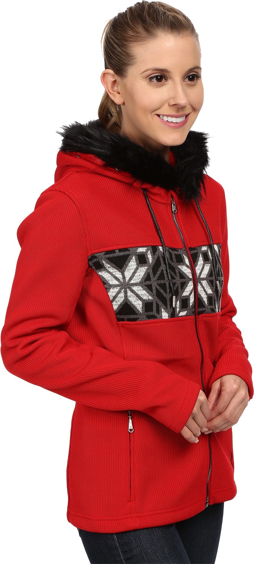 Spyder Women's Soiree Faux Fur Hoodie - Winter Warm Fleece-Lined Jacket with Cozy Hood for Outdoor & Casual Wear | Skiing, Snowboarding & Daily Fashion