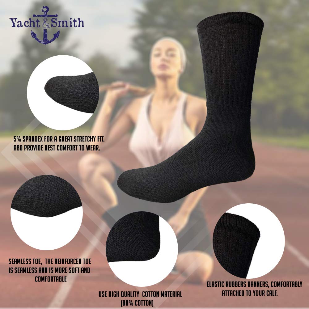 240 Pairs Bulk Wholesale Women's Cotton Crew Socks - Athletic Sports Socks Size 9-11 for Running, Yoga & Daily Wear