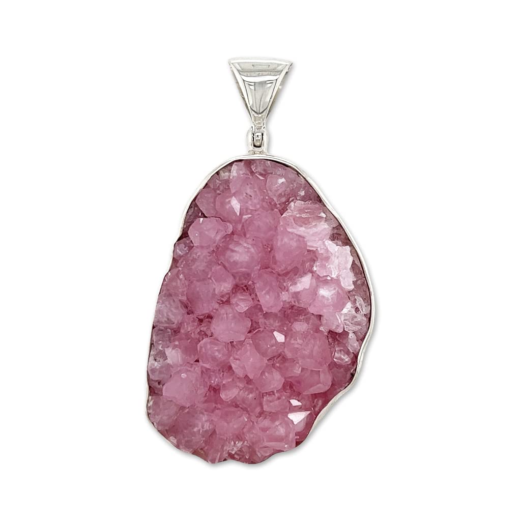 Stones Desire Pink Cobalto Calcite Pendant Necklace - 22 Inch Rose Gold Chain, Healing Crystal Jewelry for Women - Perfect for Meditation, Yoga & Spiritual Gifts