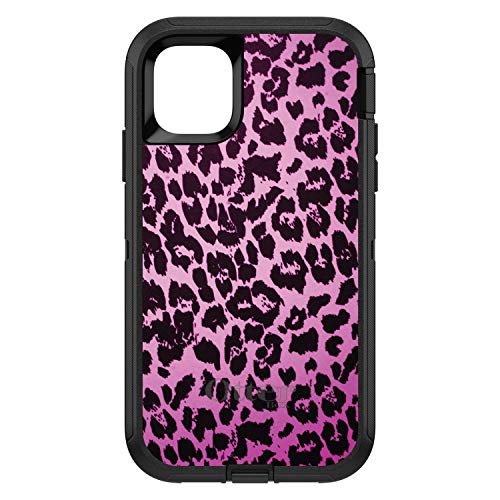 Pink Purple Leopard Skin Spots On Black Case