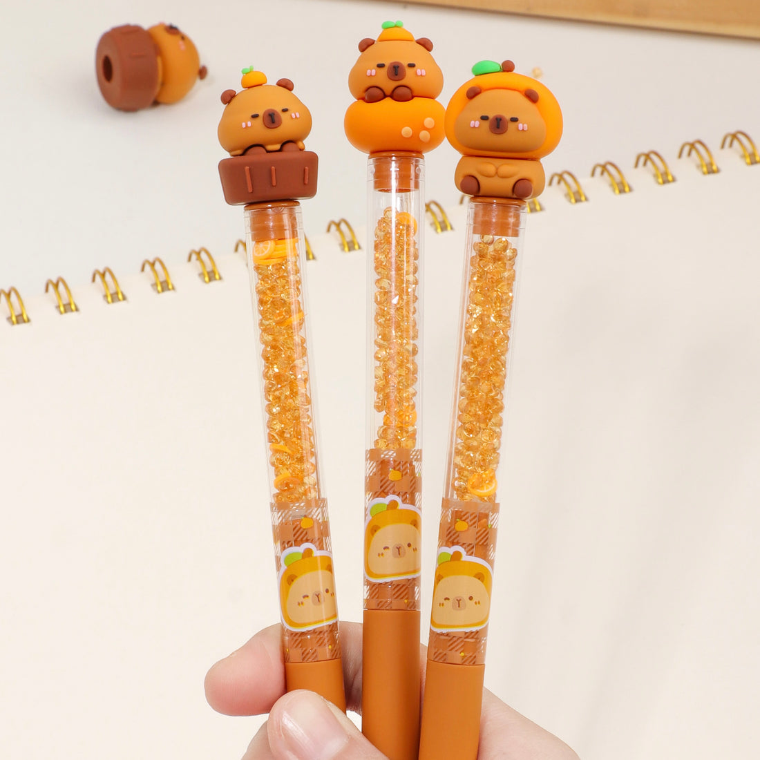 Premium Capybara Crystal Gel Pen - Smooth Writing, Vibrant Colors - Perfect for Journaling, Note Taking & Gift Giving