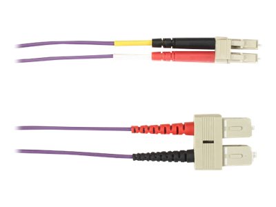 20M Fiber Optic MMF SC/LC Duplex PVC Violet 625mm Patch Cable - High-Speed Data Transmission for Home/Office Networks & Data Centers
