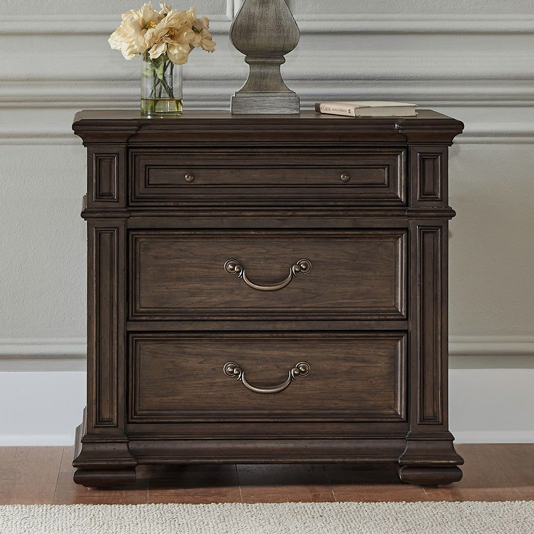 Provence Park Nightstand - Modern Bedside Table with Drawer, Wooden End Table for Bedroom, Living Room & Office - Perfect for Storage & Decor