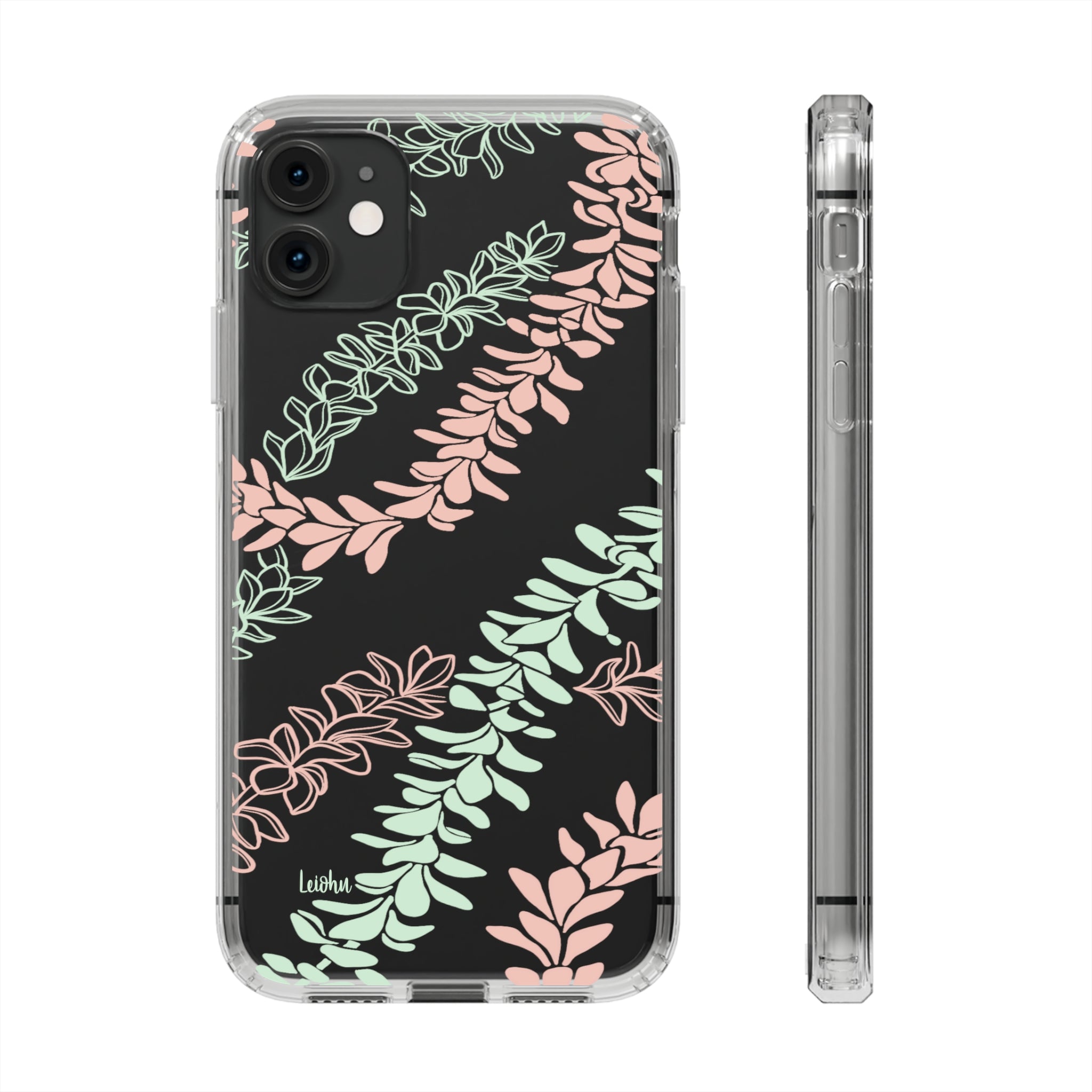Groovy Pua Melia Clear Phone Case - Slim Protective Cover for iPhone 13, 12, 11 | Shatterproof & Scratch-Resistant | Perfect for Everyday Use, Travel & Outdoor Activities