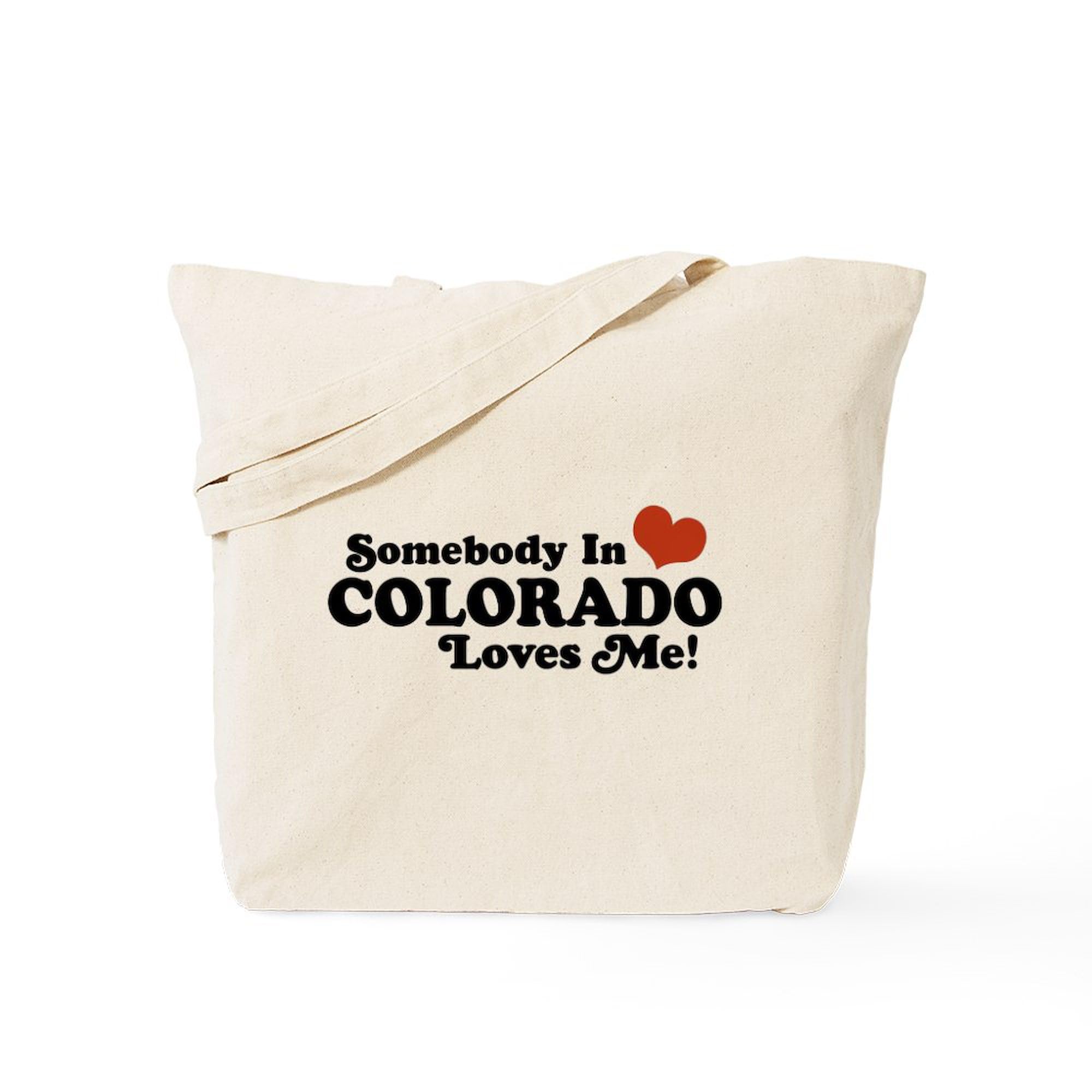 Somebody In Colorado Loves Me Canvas Tote Bag - Eco-Friendly Reusable Shopping Bag for Groceries, Beach & Daily Use