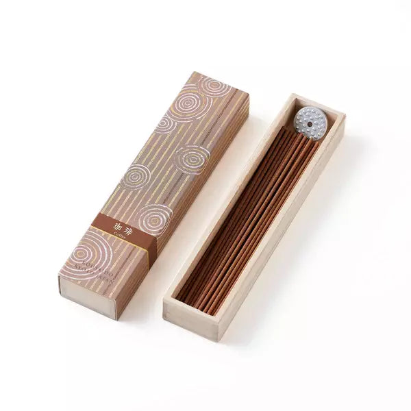 Premium Kousaido Freshly Roasted Coffee Scented Incense Sticks - 40 Sticks for Relaxation, Meditation & Home Aromatherapy