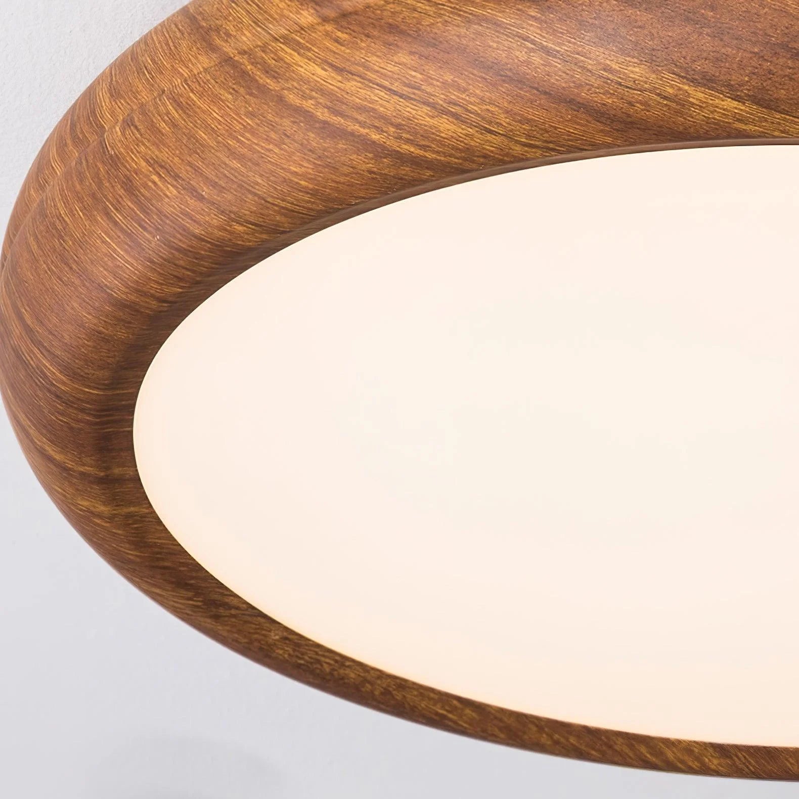 Wood Grain Round Ceiling Lamp - Modern Farmhouse Pendant Light with Natural Wood Finish - Perfect for Living Room, Bedroom, or Dining Room Lighting