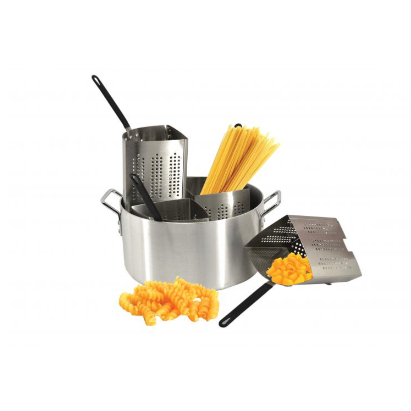 Nella Insert for 20 Qt Aluminum Pasta Pot - Stainless Steel Pasta Basket for Cooking, Draining & Serving - Perfect for Spaghetti, Lasagna & Vegetables