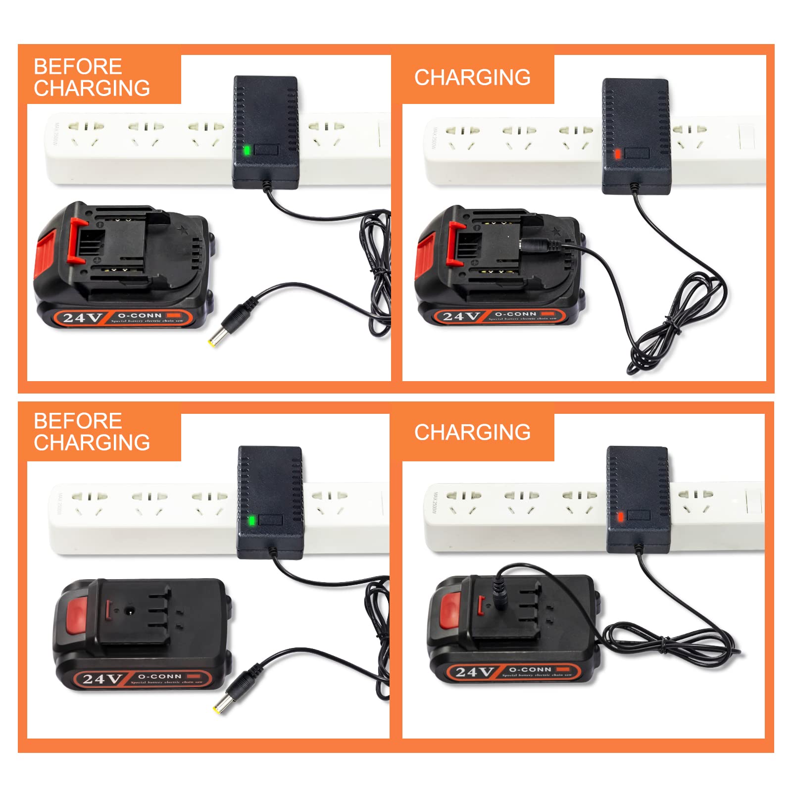 Mini Chainsaw Battery Charger - Lithium Battery Charger with American Standard Plug | Cordless Portable Charger for Handheld Electric Chainsaws | Perfect for Outdoor Cutting, Woodworking & DIY Projects
