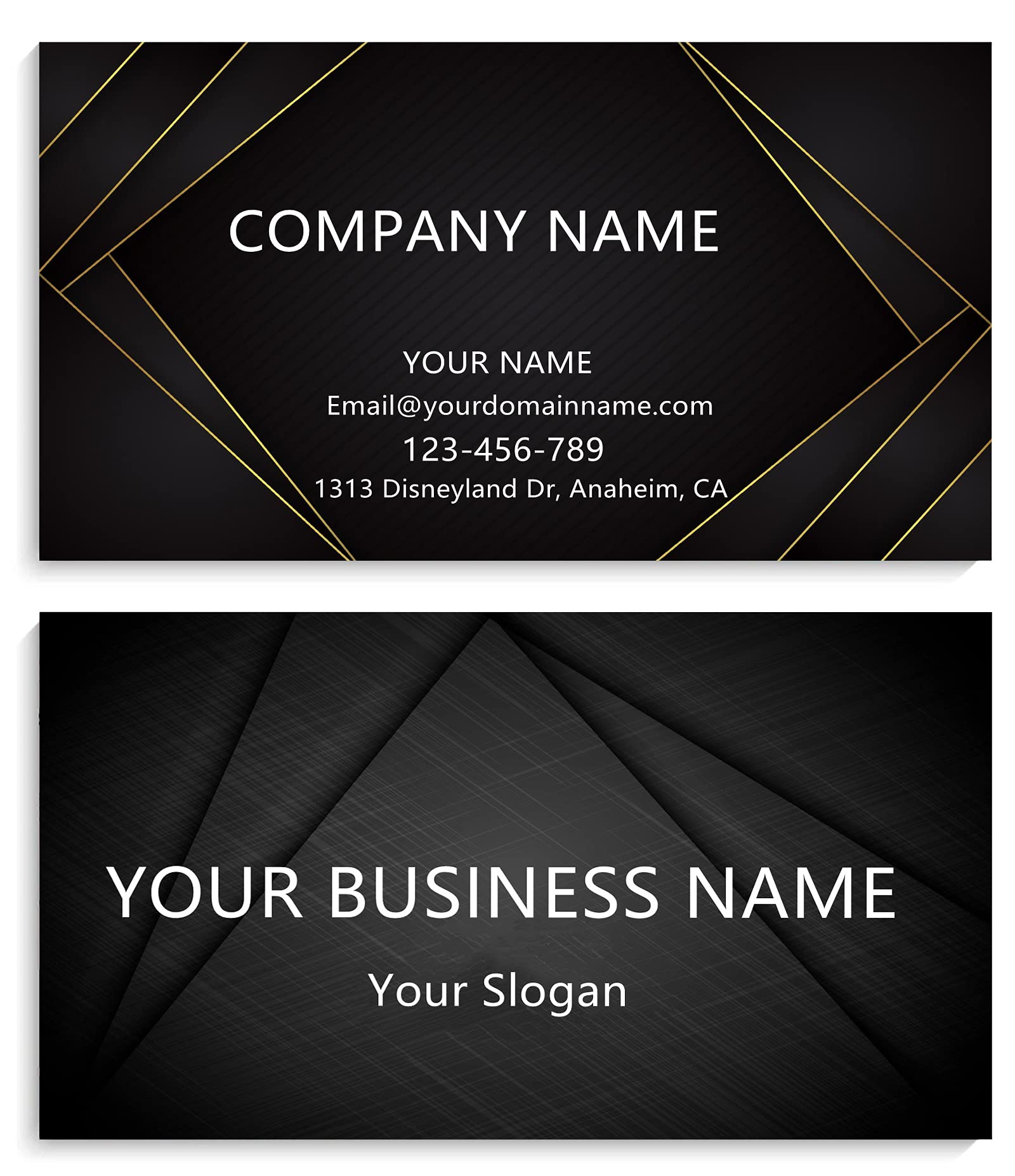 Custom Printed Business Cards 500 pcs - Personalized with Your Logo, Photo & Text - Premium 200GSM Thick Cardstock - 3.5