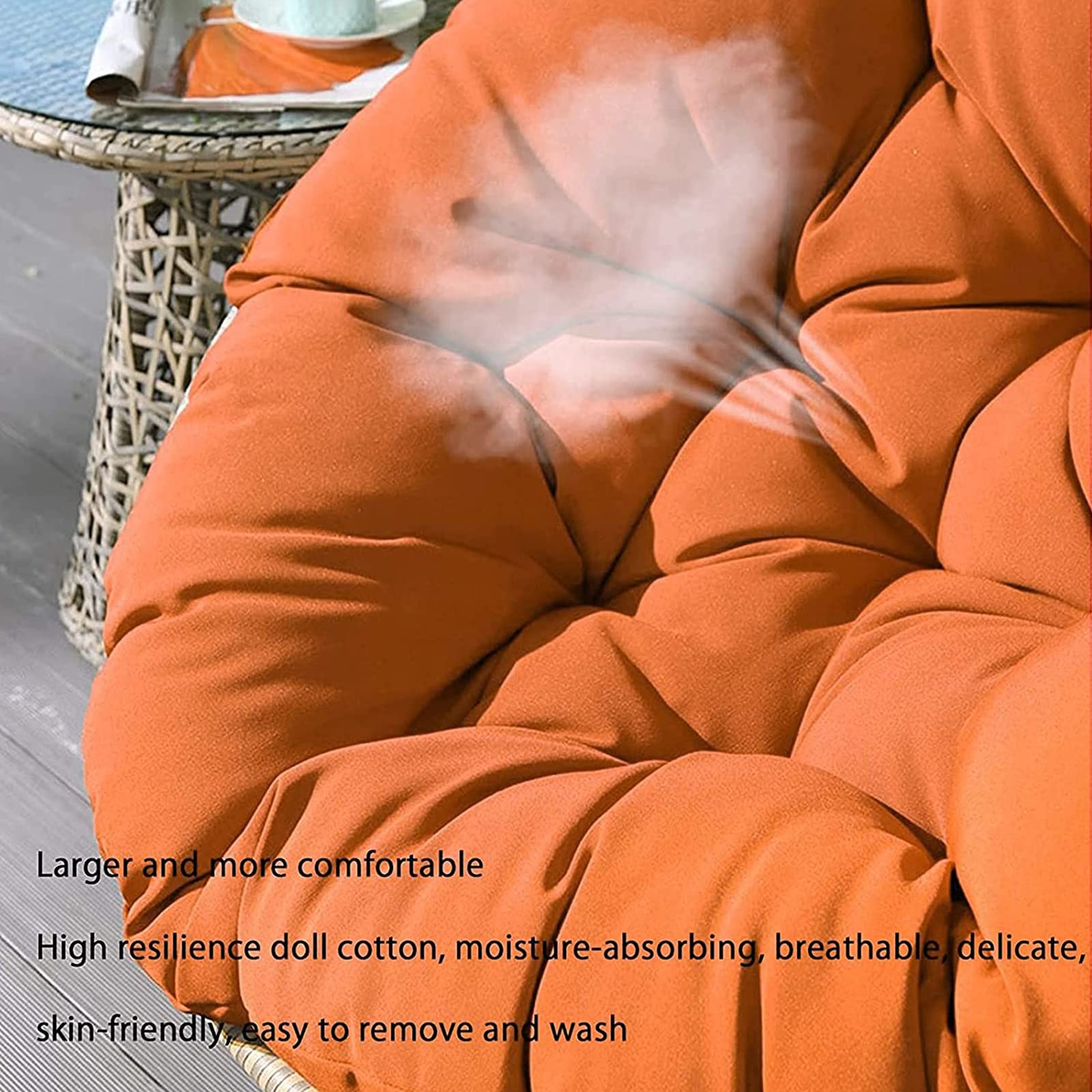 Premium Papasan Chair Cushion - Round Waterproof Outdoor Floor Pillow, Thick Hammock Swing Seat Pad for Hanging Basket Chairs | Perfect for Patio, Garden, and Indoor Relaxation