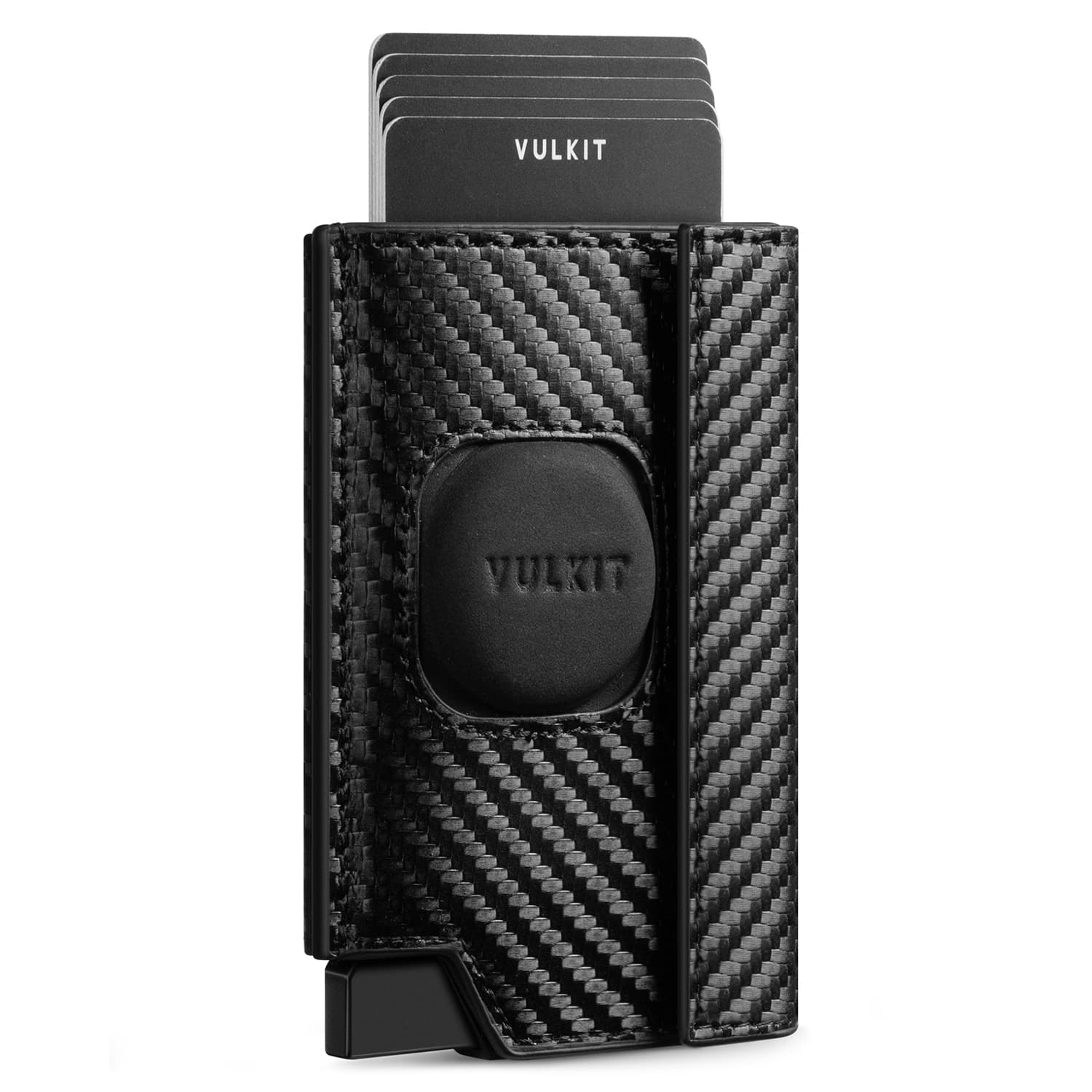 VC418 RFID Blocking Pop Up Card Holder with Airtag Cover - ID Window & Coin Pocket - Magnetic Closure Wallet for Credit Cards, Cash & Travel Essentials (Perfect for Everyday Use & Business Trips)