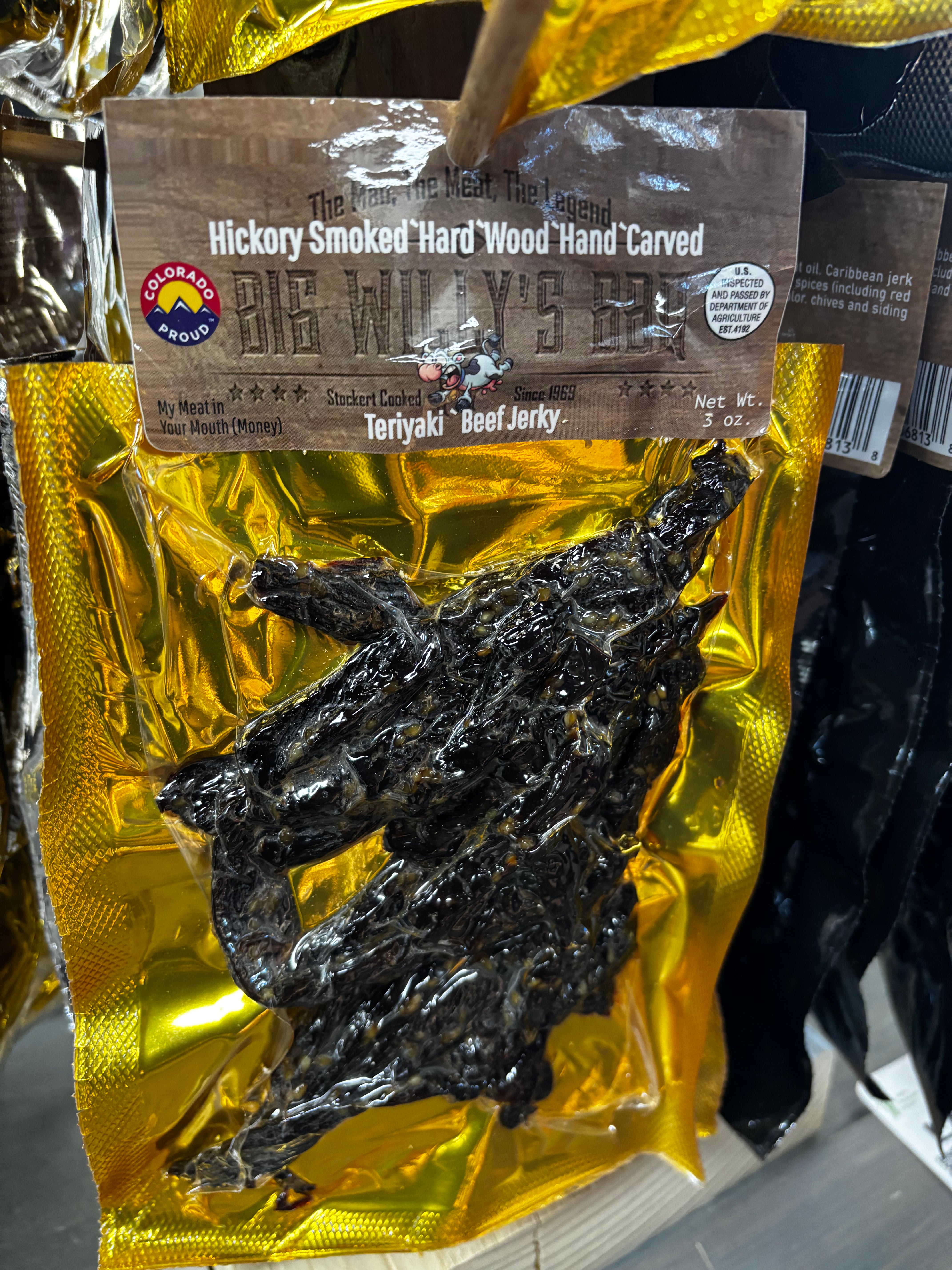 Big Willy’s Premium BBQ Beef Jerky - High Protein, Low Carb, Gluten-Free Snack for Camping, Hiking & Road Trips | Authentic American Flavor