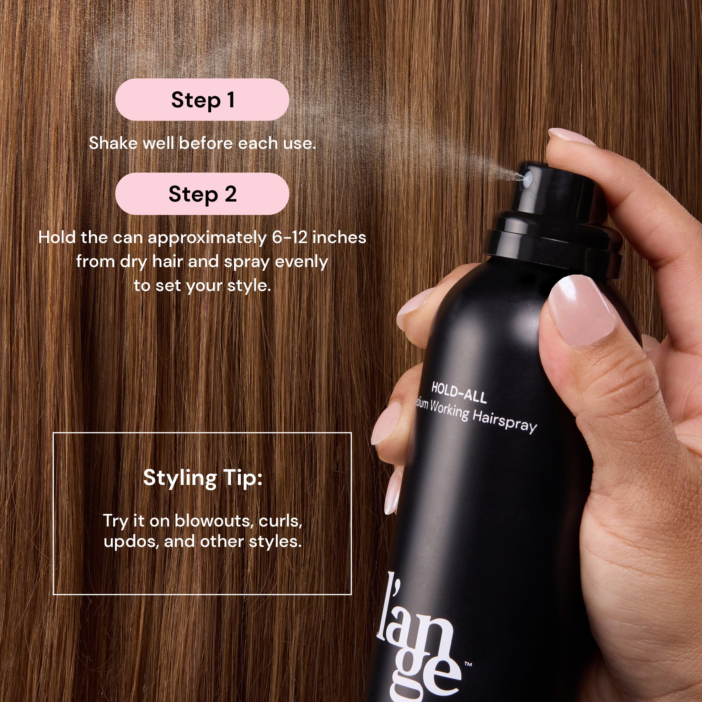 Medium Hold Hairspray for All-Day Work & Styling - Strong, Flexible Hair Spray for Women & Men - Perfect for Office, Weddings & Everyday Use