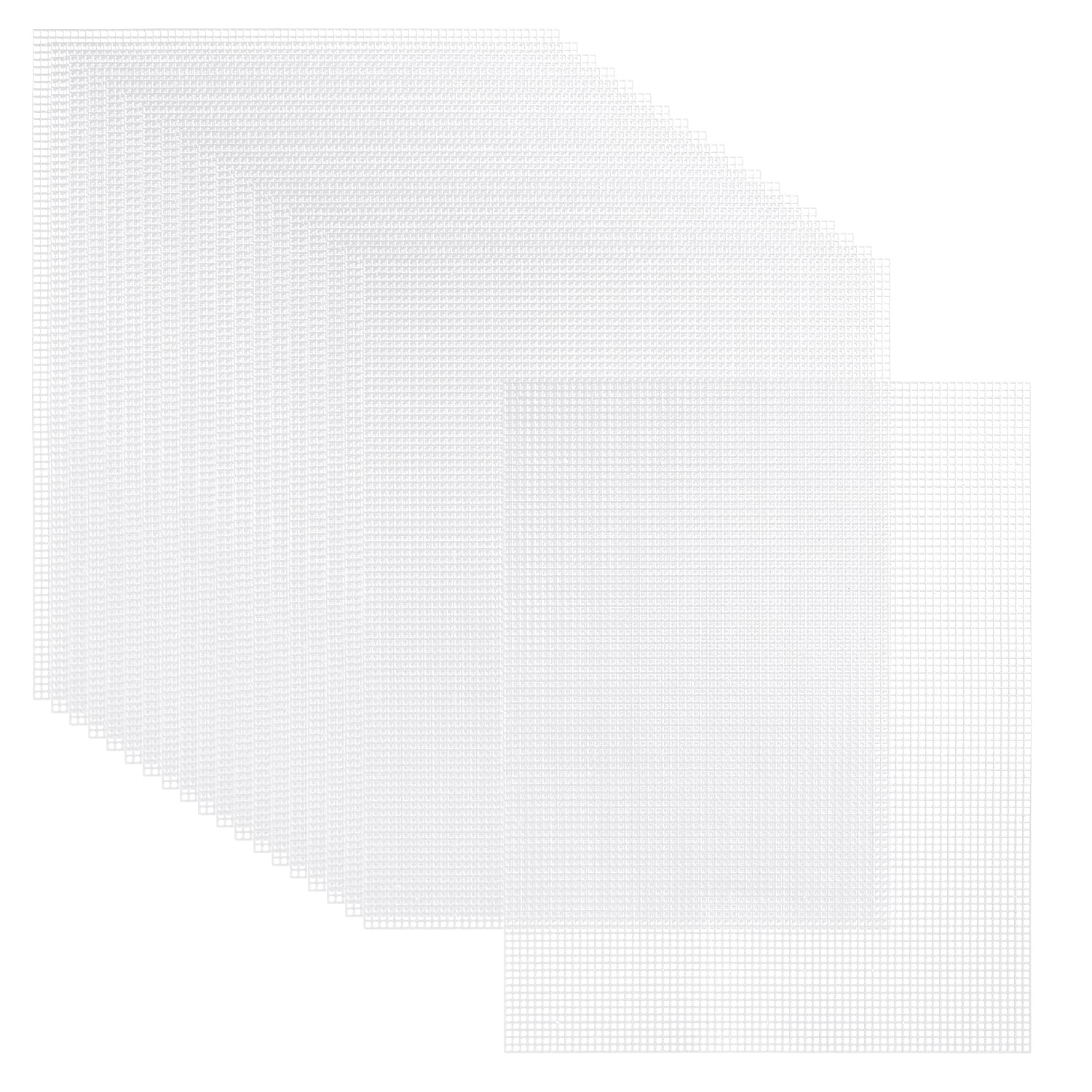 20 Sheets 7CT Clear Plastic Canvas, 13x10.2 Inch Transparent Mesh Sheets for Embroidery, Cross Stitch, Crochet & DIY Crafts - Perfect for Needlepoint, Home Decor & Handmade Gift Projects