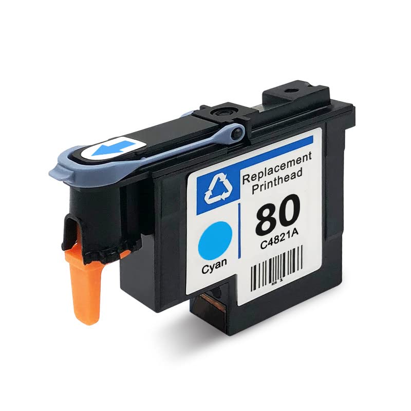 Compatible HP 80 Printhead C4820A C4821A C4822A C4823A Replacement for HP Designjet 1050 1055 1055cm 1050c Plus Printers - 1BK 1C 1Y 1M Color Set - Perfect for Office & Graphic Design Printing