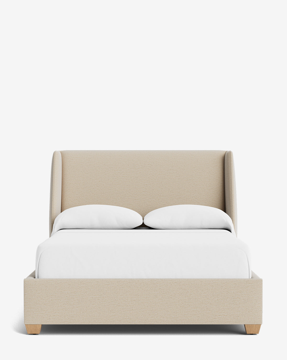 Walt Bed Low Headboard - Modern Minimalist Bed Frame for Small Spaces - Perfect for Apartments, Dorms & Guest Rooms