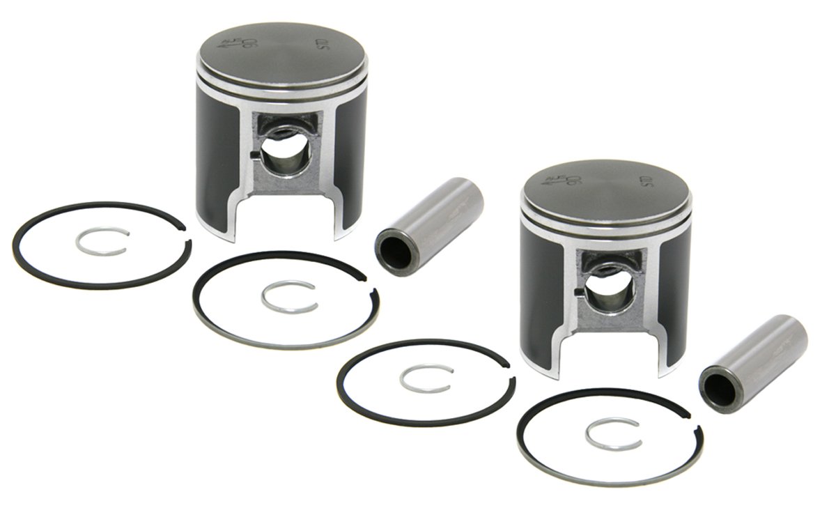 SPI 09-751 2 Standard Bore Piston Kits for Ski-Doo Snowmobiles - Compatible with Most 1980-2006 380 Fan Cooled F/C Models (62mm) - Perfect for Engine Rebuilds & Performance Upgrades