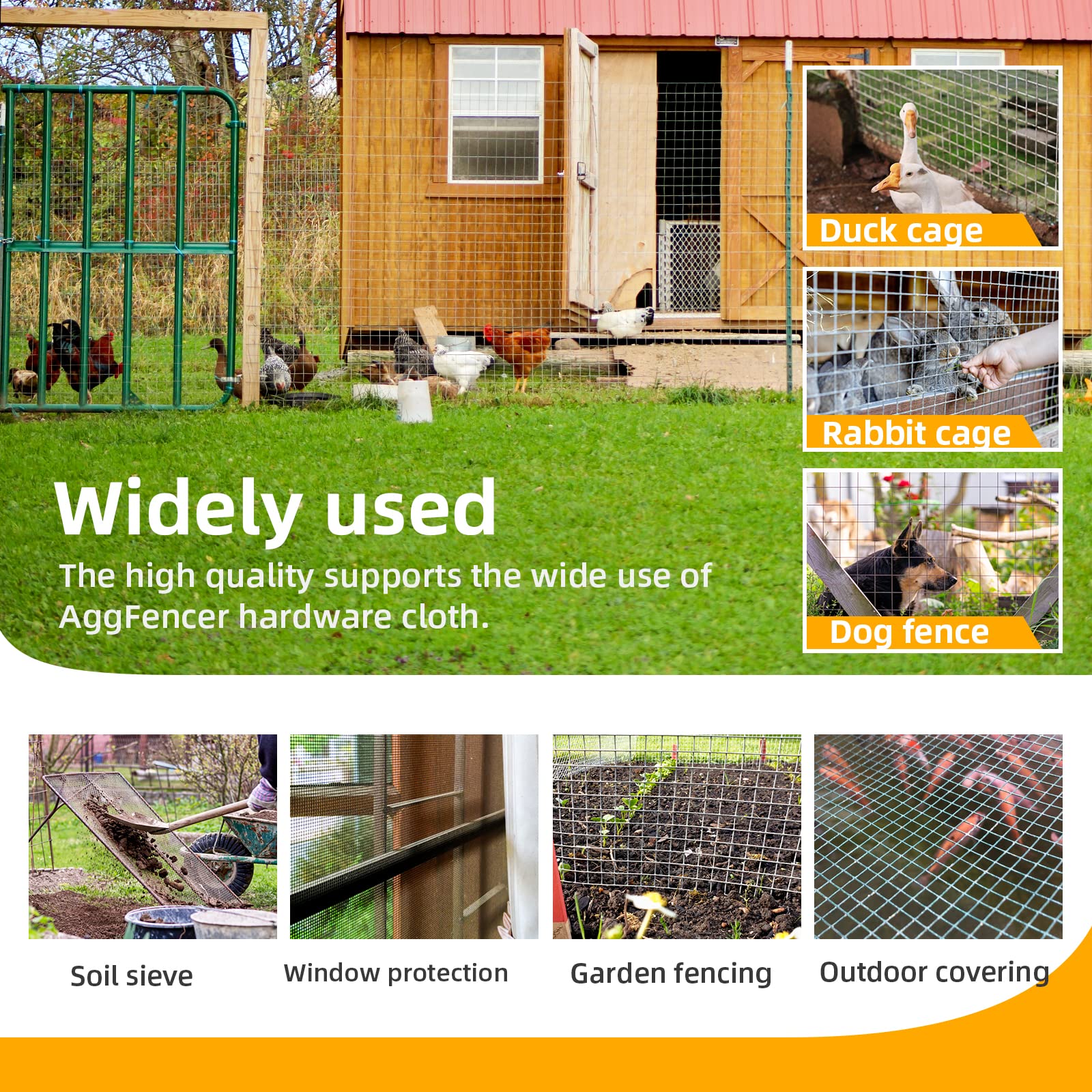 1/8 Inch 16in x 10ft Galvanized Welded Wire Mesh - Heavy Duty 27Ga Hardware Cloth for Chicken Coop, Garden Fencing, Bee Screens & Animal Cages | Durable Metal Mesh Roll for Poultry Netting, Plant Protection & DIY Projects