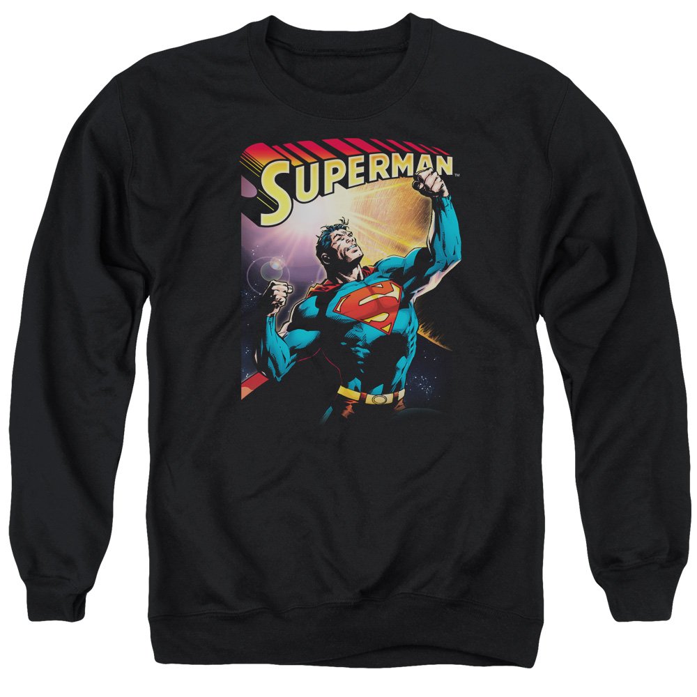 Superman Victory Unisex Adult Crewneck Sweatshirt for Men & Women | Comfortable Casual Wear for Superhero Fans, Lounge & Everyday Outfits