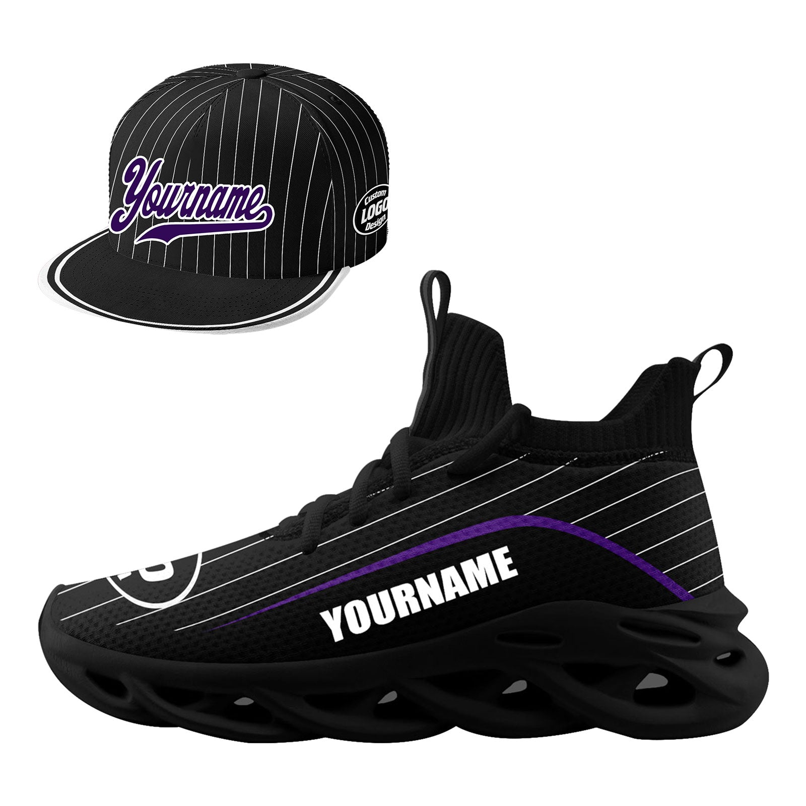 Custom MaxSoul Shoes & Hat Combo - Personalized Matching Set for Men & Women | Perfect for Running, Gym Workouts & Streetwear Fashion