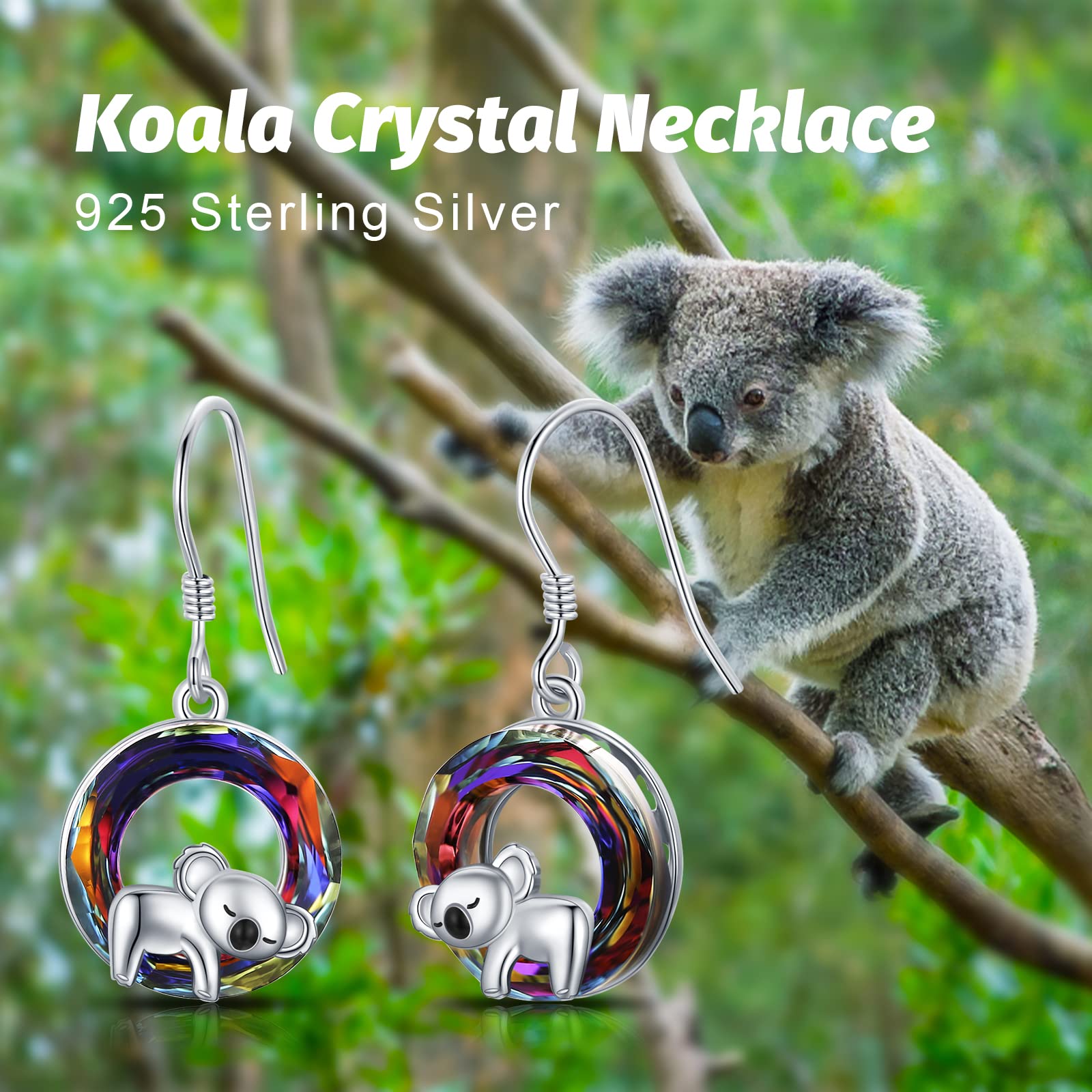 925 Sterling Silver Cute Animal Crystal Dangle Earrings for Women - Elegant Jewelry Gift for Birthday, Anniversary & Special Occasions | Perfect for Party, Wedding & Everyday Wear