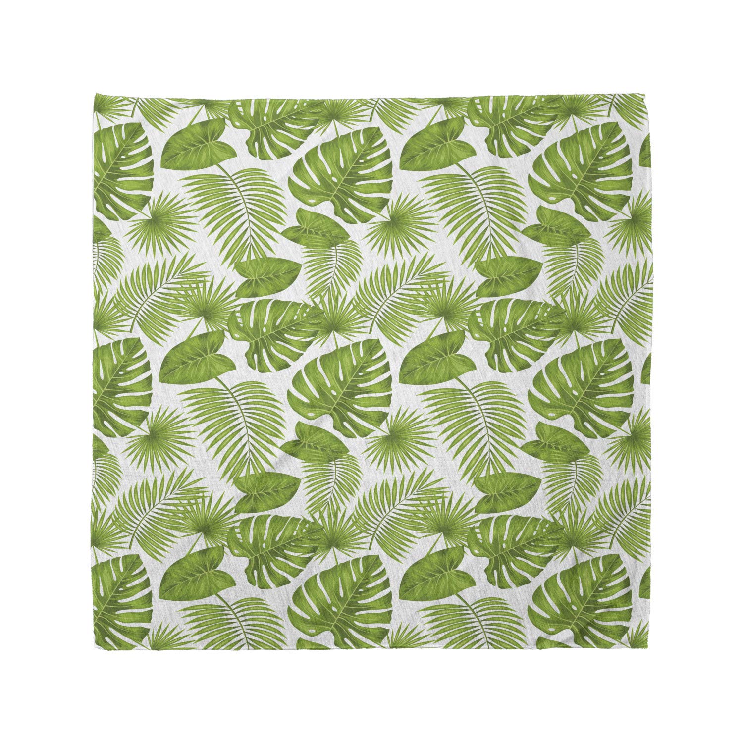 Ambesonne Exotic Bandana - Tropical Forest Leaves Print Unisex Headscarf & Neck Tie for Men Women - Perfect for Outdoor Adventures, Music Festivals & Casual Style