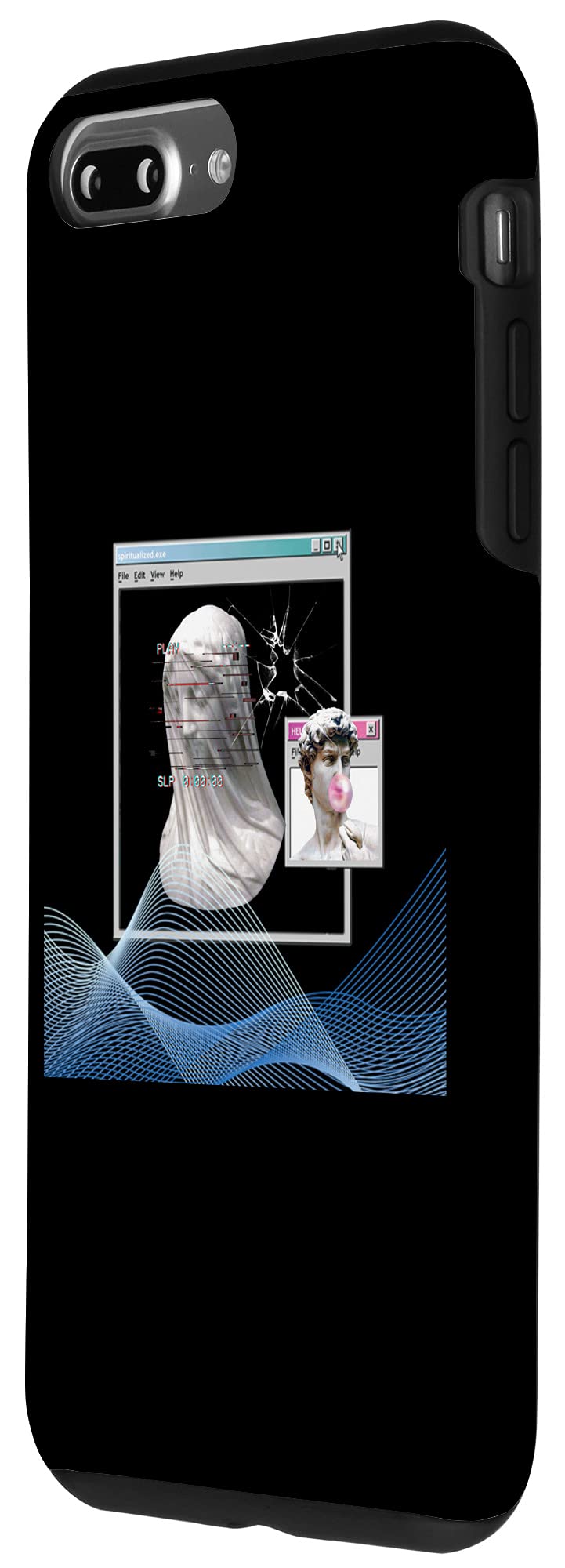 Vaporwave Aesthetic iPhone 7 Plus/8 Plus Phone Case - Retro 90s Computer Art Design - Perfect for Tech Enthusiasts & Aesthetic Lovers