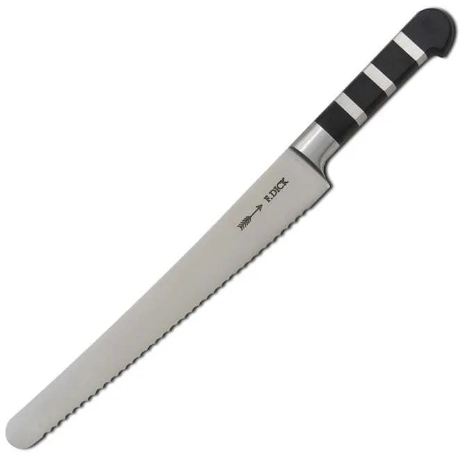 F. Dick 10-Inch Serrated Edge Knife - Professional Chef Knife for Slicing Bread, Meat & Vegetables - Perfect for Home Kitchens & Restaurants