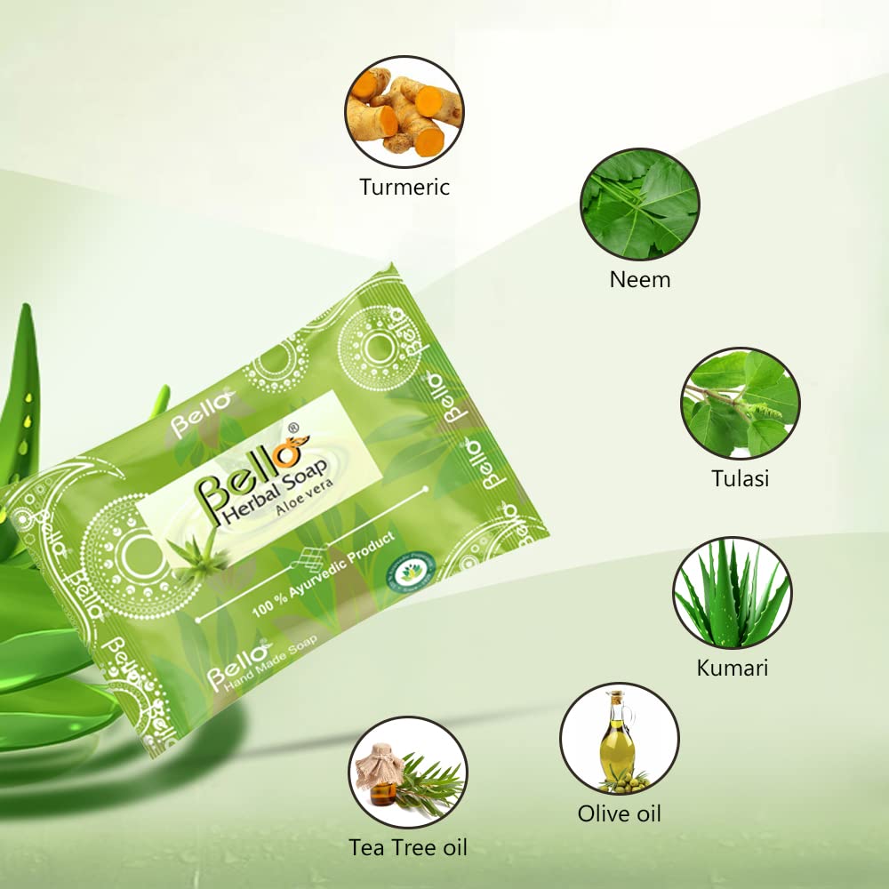 Bello Herbal Soap - 3 Pack | Natural & Organic Skincare | Perfect for Sensitive Skin & Daily Cleansing