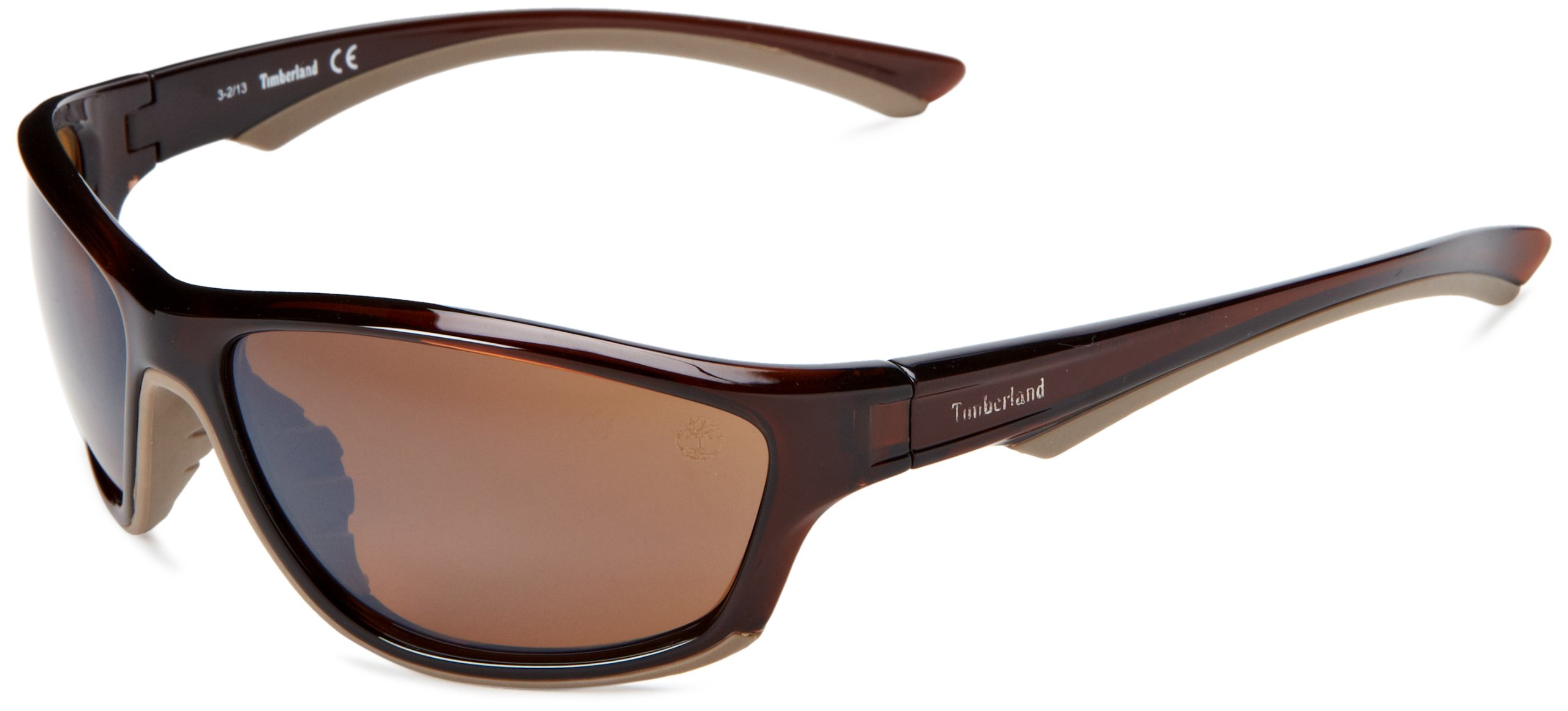 Timberland Men's Polarized Wrap Sunglasses TB9045SW6350H - UV Protection for Outdoor Sports & Driving