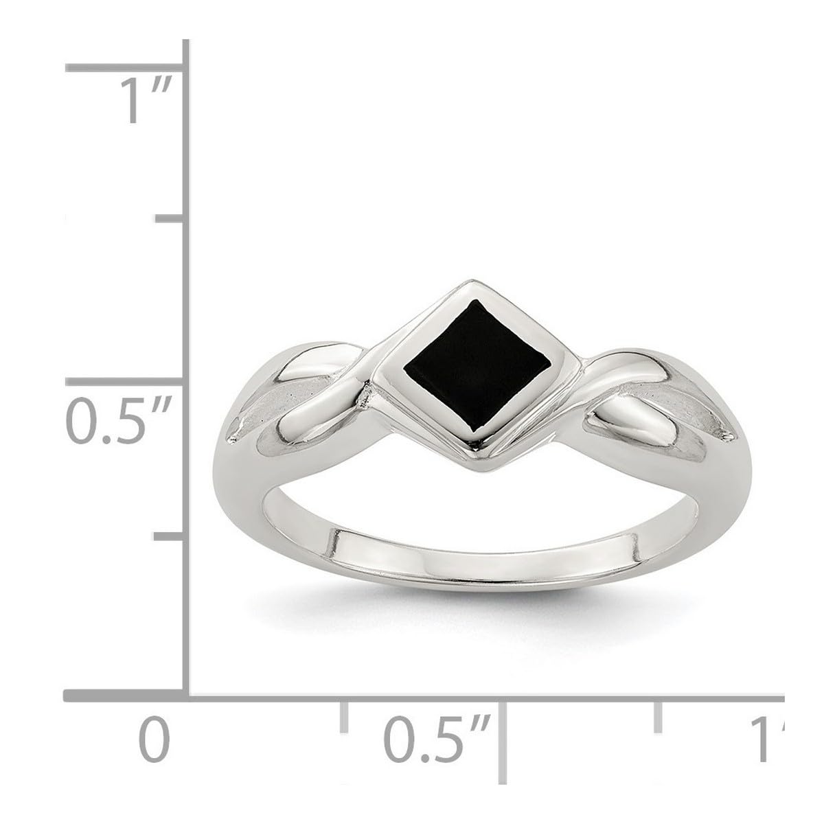925 Sterling Silver Simulated Onyx Ring for Women - Elegant Gothic Jewelry for Evening Parties, Date Nights & Special Occasions