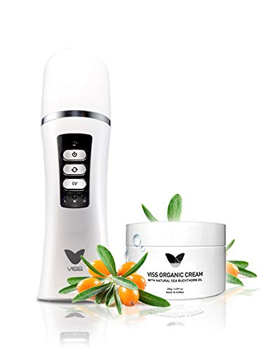 VISS Skin Tightening Facial and Body Machine with Organic Sea Buckthorn Cream for Sensitive Skin - At-Home Anti-Aging Treatment for Wrinkle Reduction & Skin Rejuvenation | Perfect for Spa Days & Self-Care Routines