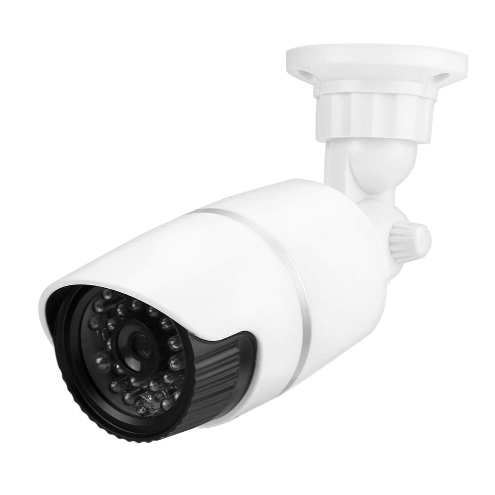 Fake Security Camera with Flashing Red LED - Indoor/Outdoor Surveillance CCTV Dome - Dummy Simulation Camera for Home, Office & Business Security
