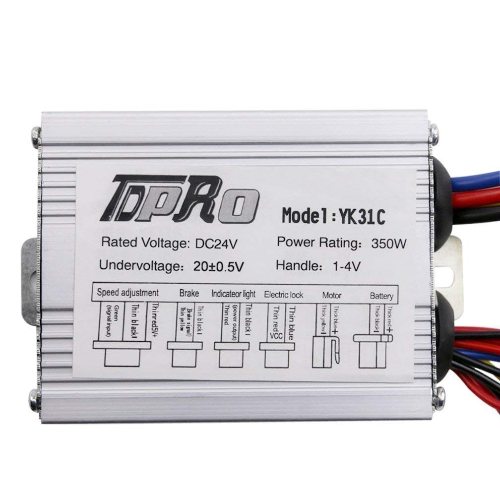 24V 350W Speed Brush Motor Controller for Electric Scooter, Bicycle, e-Bike & Tricycle - Perfect for DIY Electric Vehicle Upgrades & Repairs