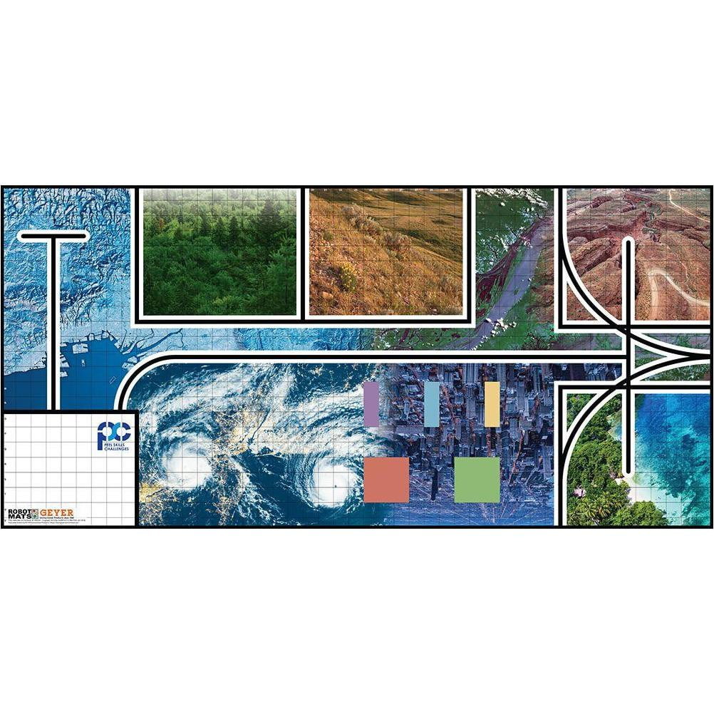 Geyer Robotics Challenge Mat for FLL Competition - Water-Resistant FLL Size Game Mat for FIRST LEGO League Events - Perfect for Practice, Tournaments & Team Training