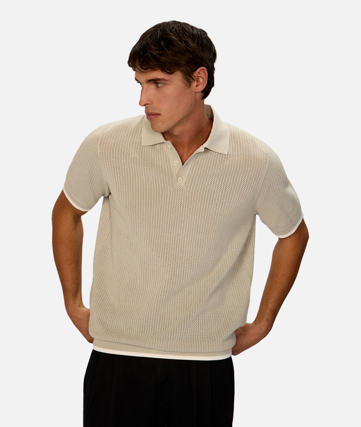 The Serrano Polo - Premium Men's Casual Shirt | Breathable & Comfortable for Golf, Work & Everyday Wear | Jade Chalk Color