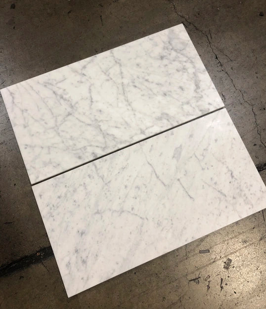 Premium Carrara White Gioia Marble Tile 18