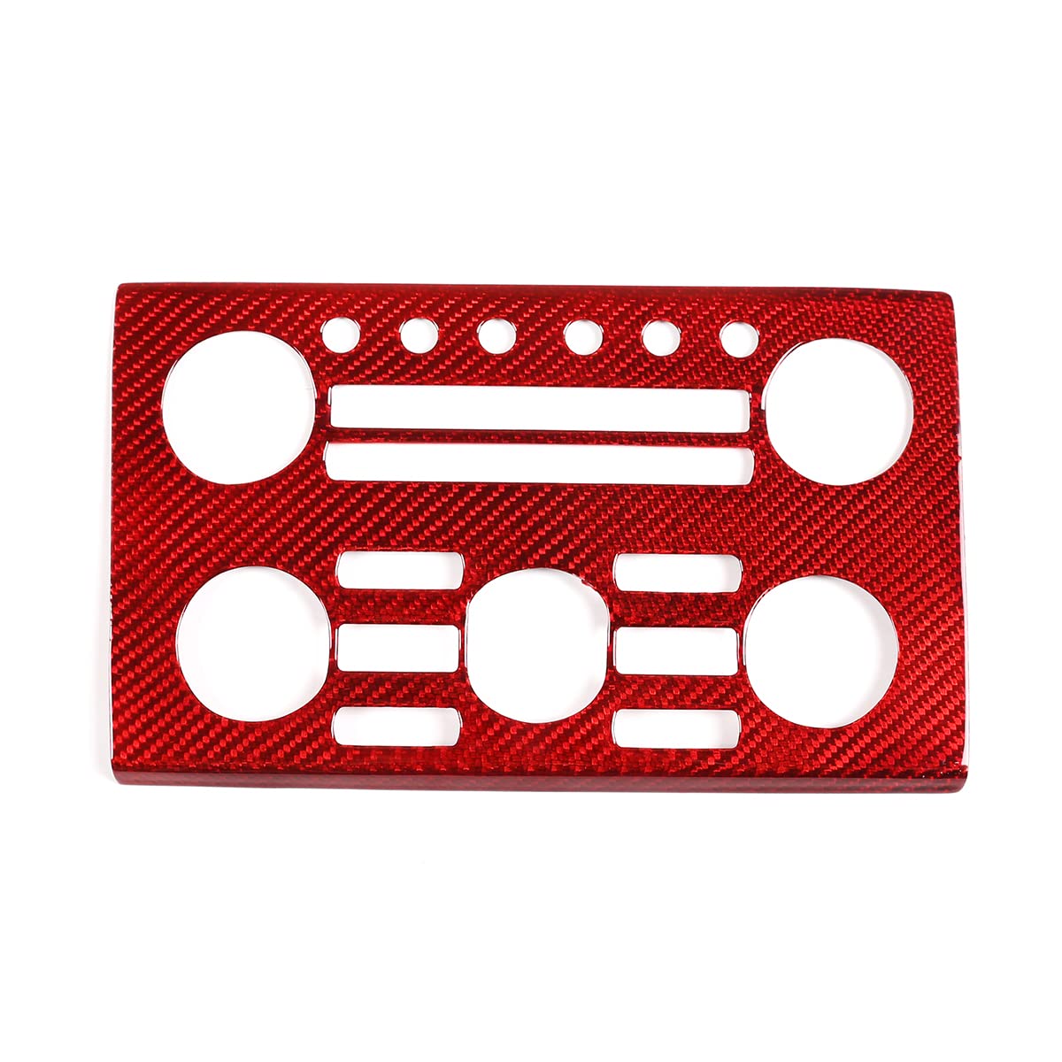 Carbon Fiber Center Control Volume Panel Decorative Patch for 2008-2016 Nissan GT-R R35 - Red Interior Accessory | Perfect for Car Enthusiasts & Custom Upgrades