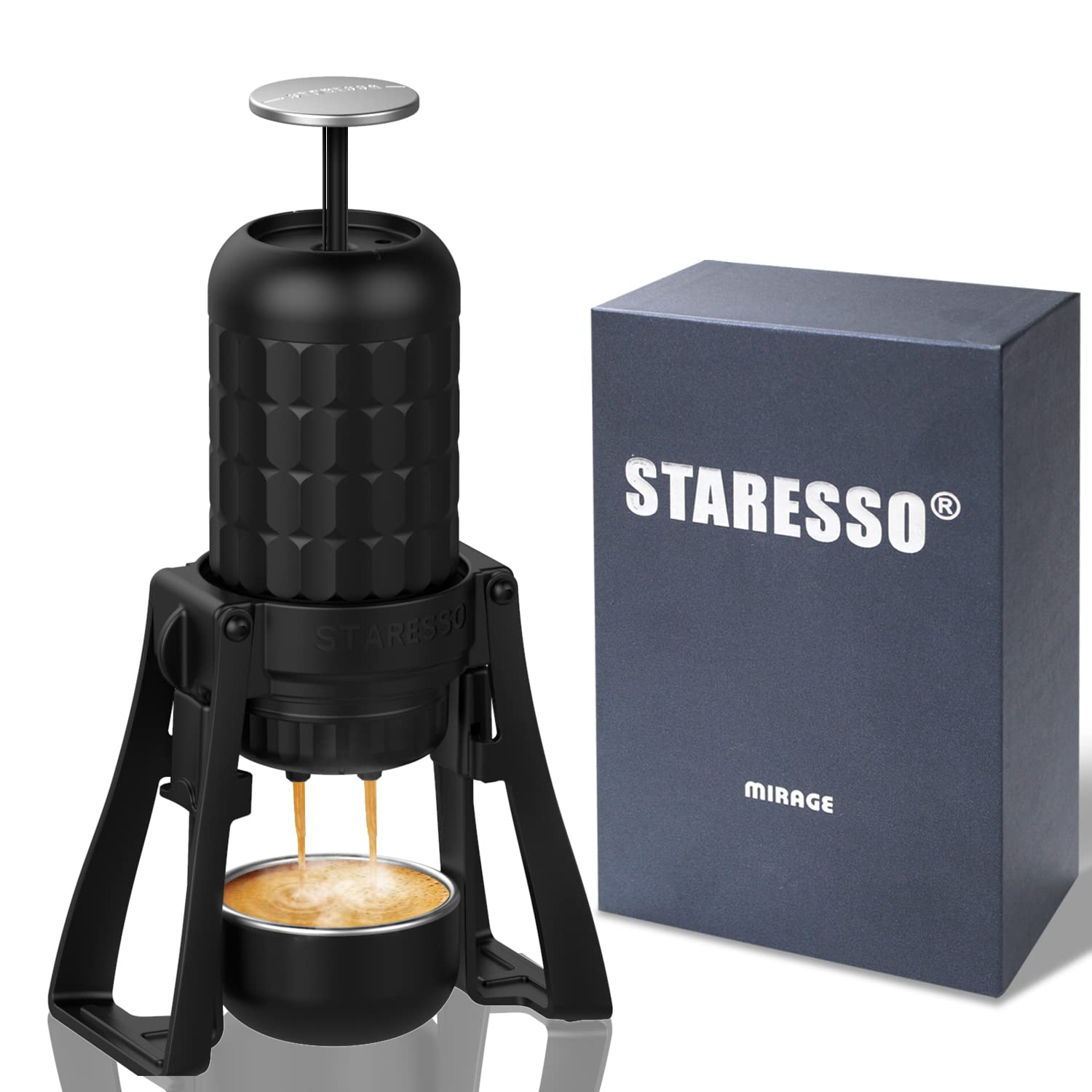 STARESSO Portable Espresso Maker - Handheld Manual Coffee Machine for Travel, Camping, Car & Outdoor Use - Perfect Gift for Coffee Lovers - Specialty Coffee Gadget for Home, Office & Adventures