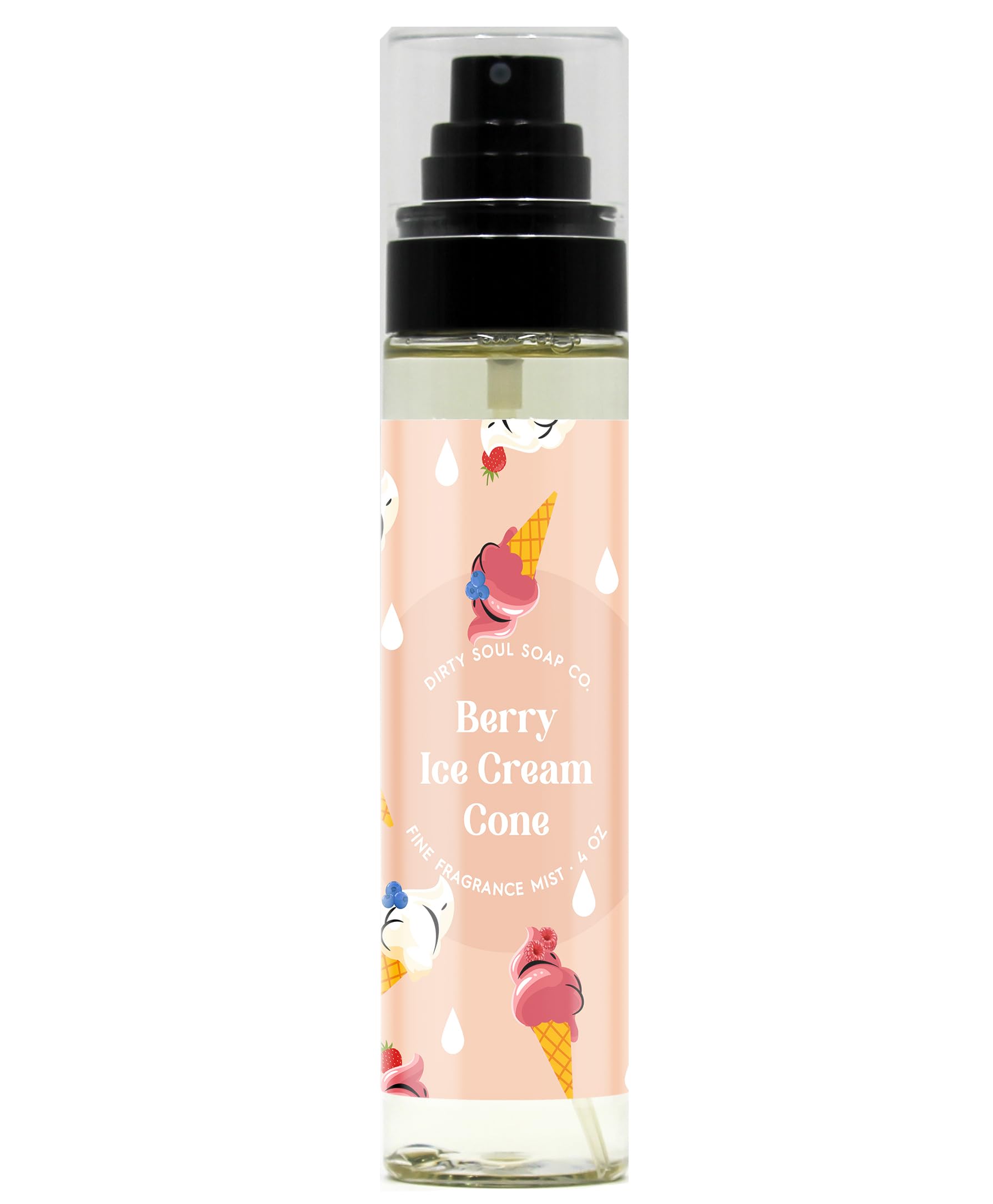 Berry Ice Cream Cone Fragrance Mist - Inspired by Bath & Body Works Berry Waffle Cone | Long Lasting Sweet Berry Scent | Perfume Body Spray for Women | Perfect for Summer, Date Nights & Everyday Wear