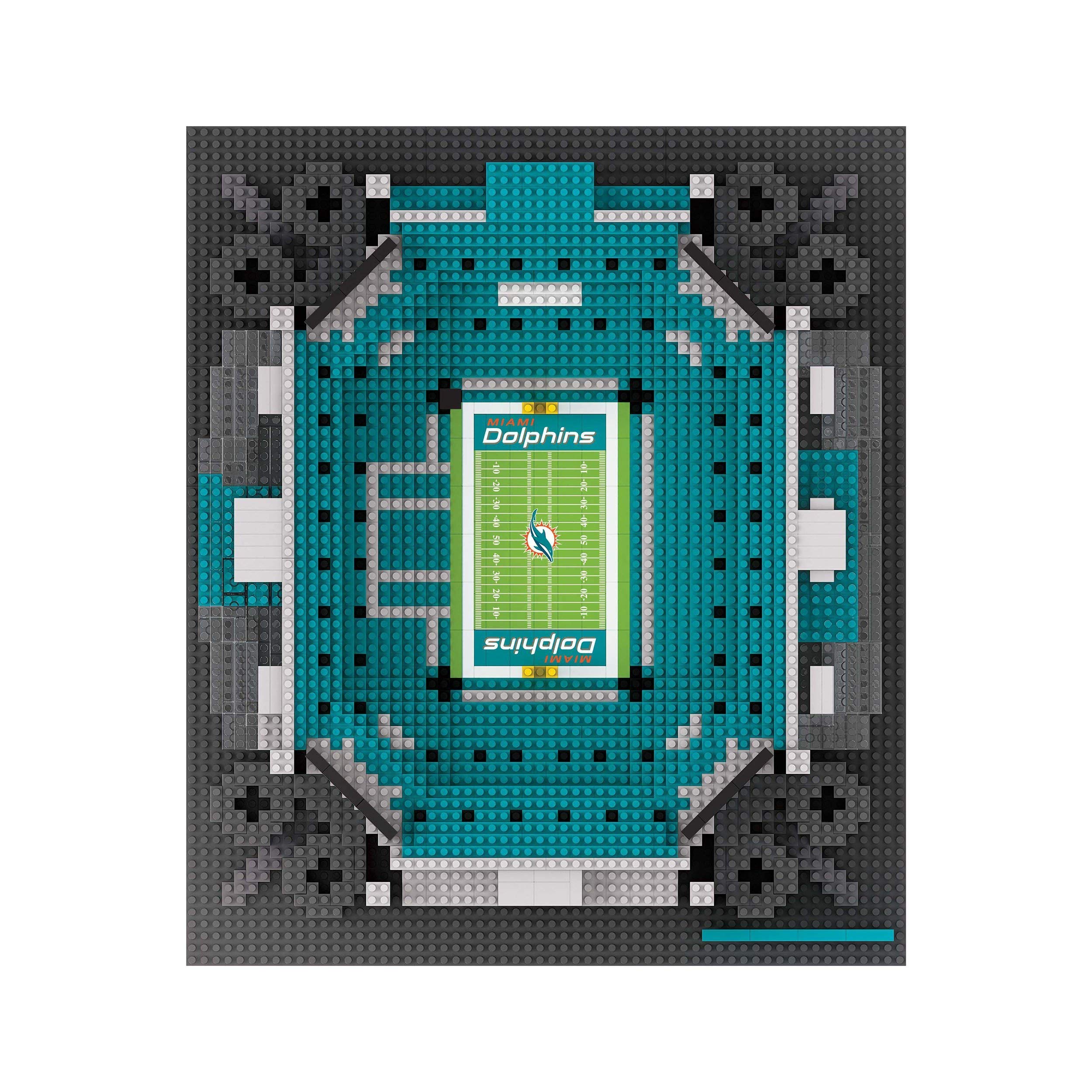 FOCO NFL 3D BRXLZ Stadium Building Blocks Set - Official Licensed Team Building Toy for Adults & Kids - Perfect for Sports Fans, Collectors & STEM Learning Activities