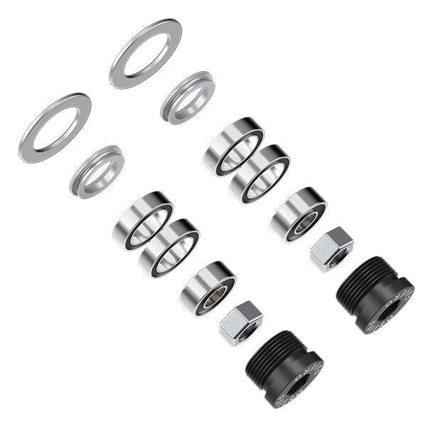 High-Quality Bearing Kit with M6 Hex Nuts, Oil Seal, End Cap & Washers - Compatible with Assioma Pedals - Perfect for Bicycle Maintenance & Repair