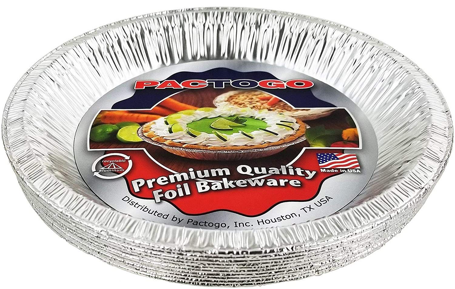 Premium Disposable Aluminum Foil Pie Pans - 9-5/8 Inch Top Diameter (Pack of 500) - Perfect for Baking Pies, Quiches, Tarts & Desserts - Heavy Duty Disposable Baking Tins for Home, Restaurants & Catering Events